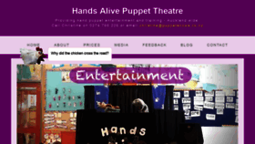What Puppetshows.co.nz website looked like in 2018 (5 years ago)