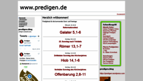 What Predigen.de website looked like in 2018 (5 years ago)