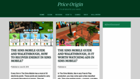 What Priceorigin.com website looked like in 2018 (5 years ago)