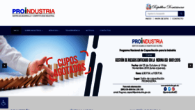 What Proindustria.gob.do website looked like in 2018 (5 years ago)