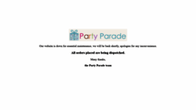 What Partyparade.co.uk website looked like in 2018 (5 years ago)