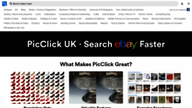 What Picclick.co.uk website looked like in 2018 (5 years ago)