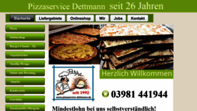 What Pizzaservice-dettmann.de website looked like in 2018 (5 years ago)