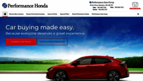 What Performancehondamayfield.ca website looked like in 2018 (5 years ago)