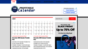 What Printablecalendarholidays.com website looked like in 2018 (5 years ago)