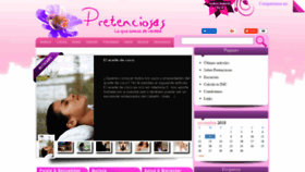 What Pretenciosas.com website looked like in 2018 (5 years ago)