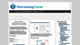 What Pharmacologycorner.com website looked like in 2018 (5 years ago)