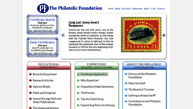 What Philatelicfoundation.org website looked like in 2018 (5 years ago)