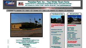 What Paradiseparkinc.com website looked like in 2018 (5 years ago)