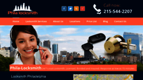What Phila-locksmith.com website looked like in 2018 (5 years ago)