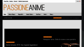 What Passioneanime.it website looked like in 2018 (5 years ago)