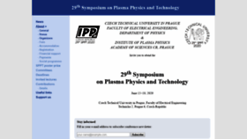 What Plasmaconference.cz website looked like in 2018 (5 years ago)