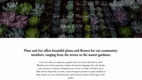 What Plantandseenursery.com website looked like in 2018 (5 years ago)