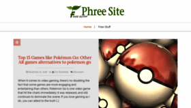 What Phreesite.com website looked like in 2018 (5 years ago)