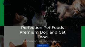 What Perfectionpetfoods.com website looked like in 2018 (5 years ago)
