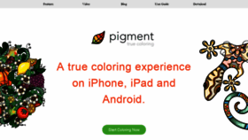 What Pigmentapp.co website looked like in 2018 (5 years ago)