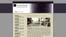 What Prophetequity.com website looked like in 2018 (5 years ago)