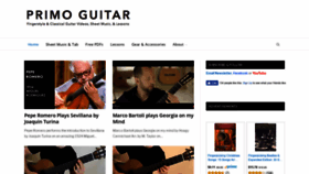 What Primoguitar.com website looked like in 2018 (5 years ago)