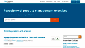 What Productmanagementexercises.com website looked like in 2018 (5 years ago)
