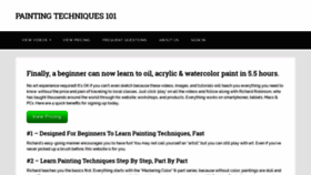 What Paintingtechniques101.com website looked like in 2018 (5 years ago)