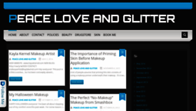 What Peaceloveandglitter.com website looked like in 2018 (5 years ago)