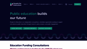 What Peopleforeducation.ca website looked like in 2018 (5 years ago)