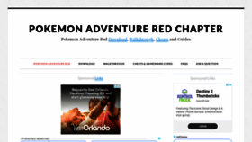 What Pokemonadventurered.com website looked like in 2018 (5 years ago)