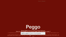 What Peggo.net website looked like in 2018 (5 years ago)
