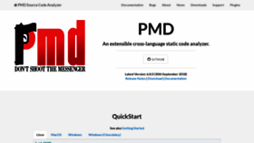What Pmd.github.io website looked like in 2018 (5 years ago)