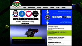 What Pozemnihokej.cz website looked like in 2018 (5 years ago)