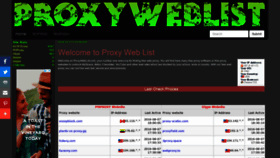 What Proxyweblist.com website looked like in 2018 (5 years ago)