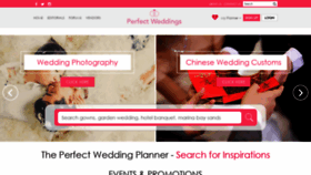 What Perfectweddings.sg website looked like in 2018 (5 years ago)