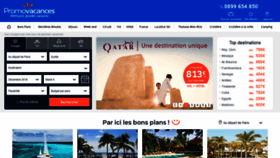What Promovacances.com website looked like in 2018 (5 years ago)