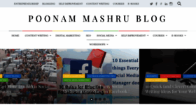 What Poonammashru.com website looked like in 2018 (5 years ago)