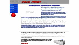 What Paceprint.co.uk website looked like in 2018 (5 years ago)