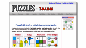What Puzzlesandbrains.com website looked like in 2018 (5 years ago)