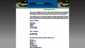 What Pondpumpsdirect.com website looked like in 2018 (5 years ago)