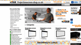 What Projectionscreen-shop.co.uk website looked like in 2018 (5 years ago)