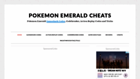 What Pokemonemeraldcheats.com website looked like in 2018 (5 years ago)