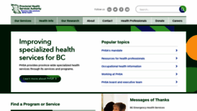What Phsa.ca website looked like in 2018 (5 years ago)