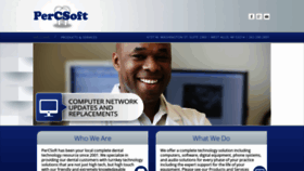 What Percsoft.com website looked like in 2018 (5 years ago)