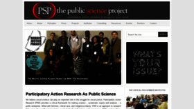 What Publicscienceproject.org website looked like in 2018 (5 years ago)