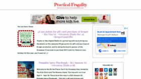What Practicalfrugality.com website looked like in 2018 (5 years ago)