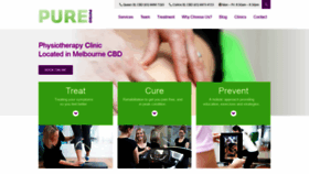 What Purephysio.com.au website looked like in 2018 (5 years ago)
