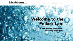What Pollacklab.org website looked like in 2018 (5 years ago)
