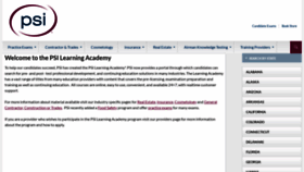 What Psilearningacademy.com website looked like in 2018 (5 years ago)