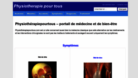 What Physiotherapiepourtous.com website looked like in 2018 (5 years ago)