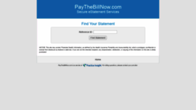What Paythebillnow.com website looked like in 2018 (5 years ago)