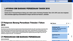 What Persediaan.jogjakota.go.id website looked like in 2018 (5 years ago)