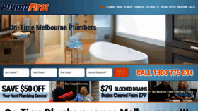 What Plumbfirst.com website looked like in 2018 (5 years ago)